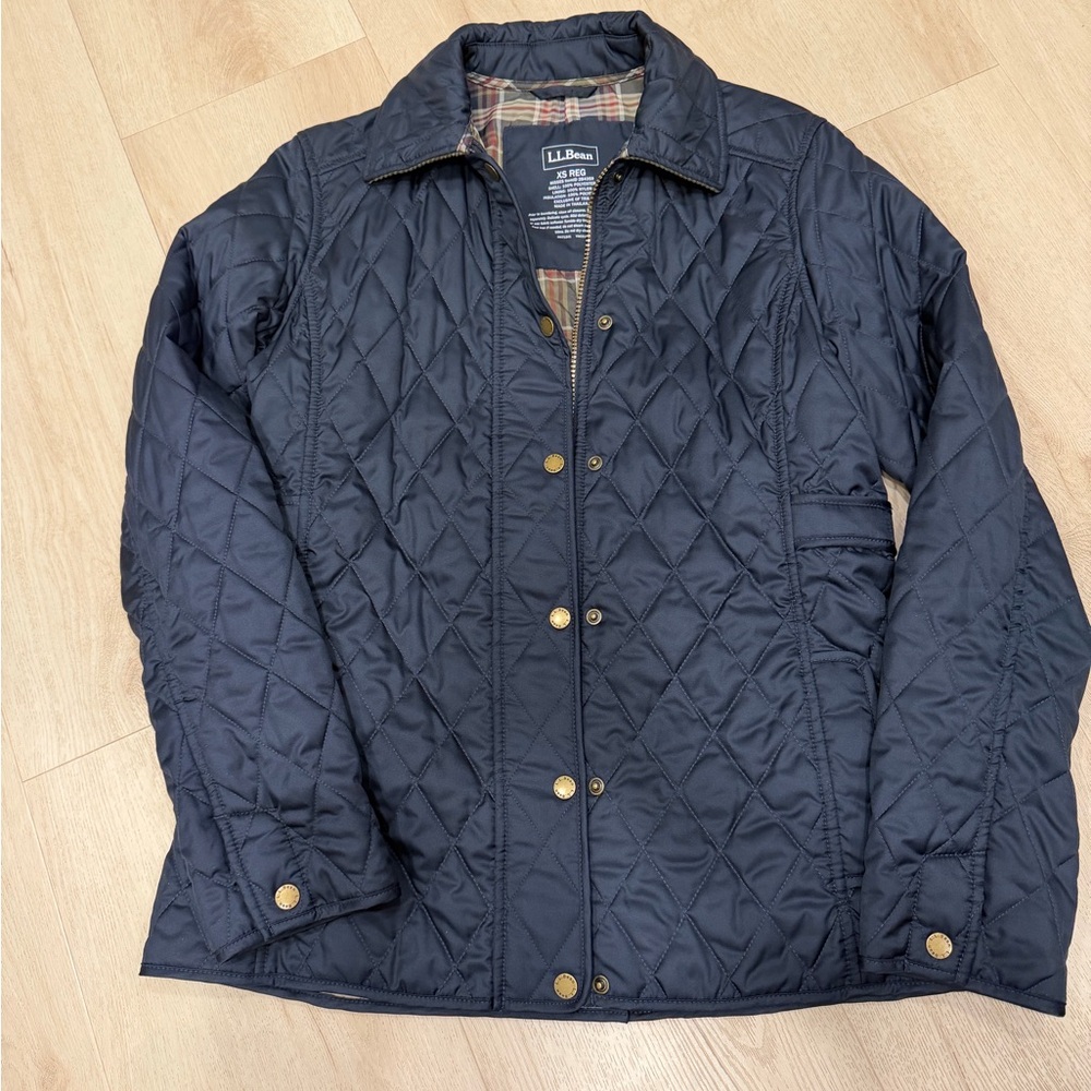 L.L. Bean Quilted Jacket in Dark Blue